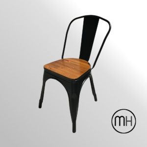 silla tolix asiento de madera